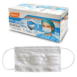 Masks non Woven with rubber WHITE 50PCS