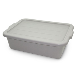 Food container plastic with lid grey 13x51x40