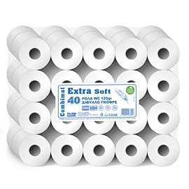 WC PAPER ROLL EXTRA EMBOSSED 2PLY 40 X 120 GR